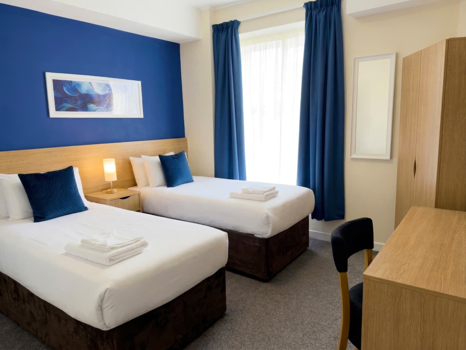 Quarto da acomodação estudantil em Paignton, na Riviera Inglesa